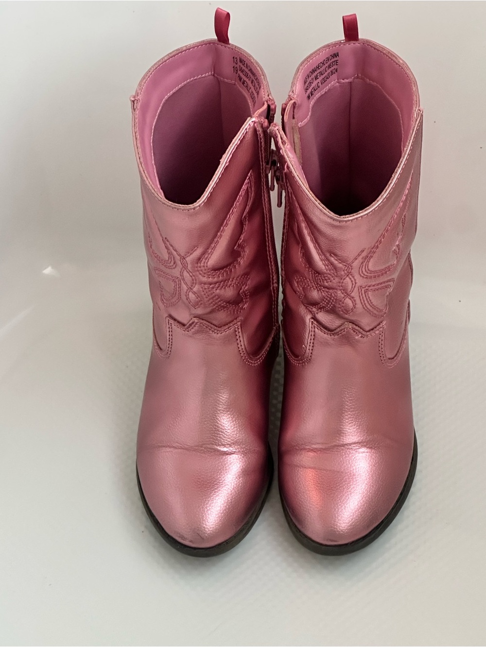 Old Navy Metallic Pink Girls' Cowboy Ankle Boots